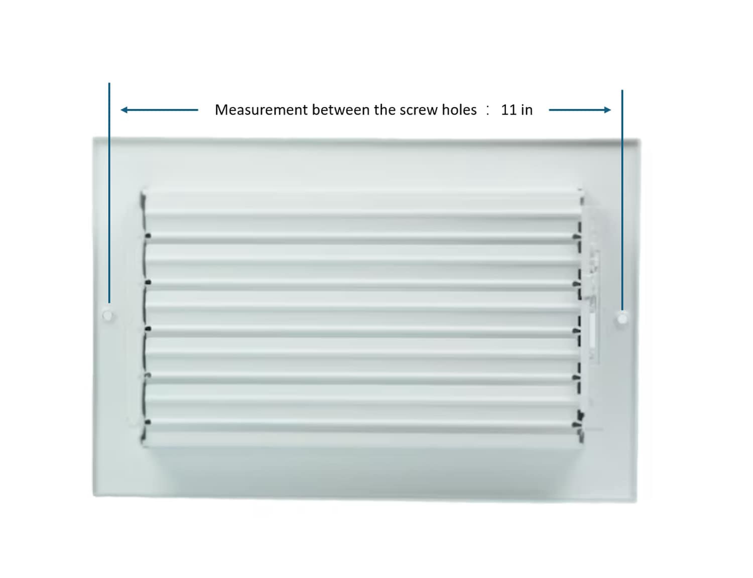 slide 4 of 6, RELIABILT 10-in x 6-in 3-way Steel White Sidewall/Ceiling Register, 1 ct