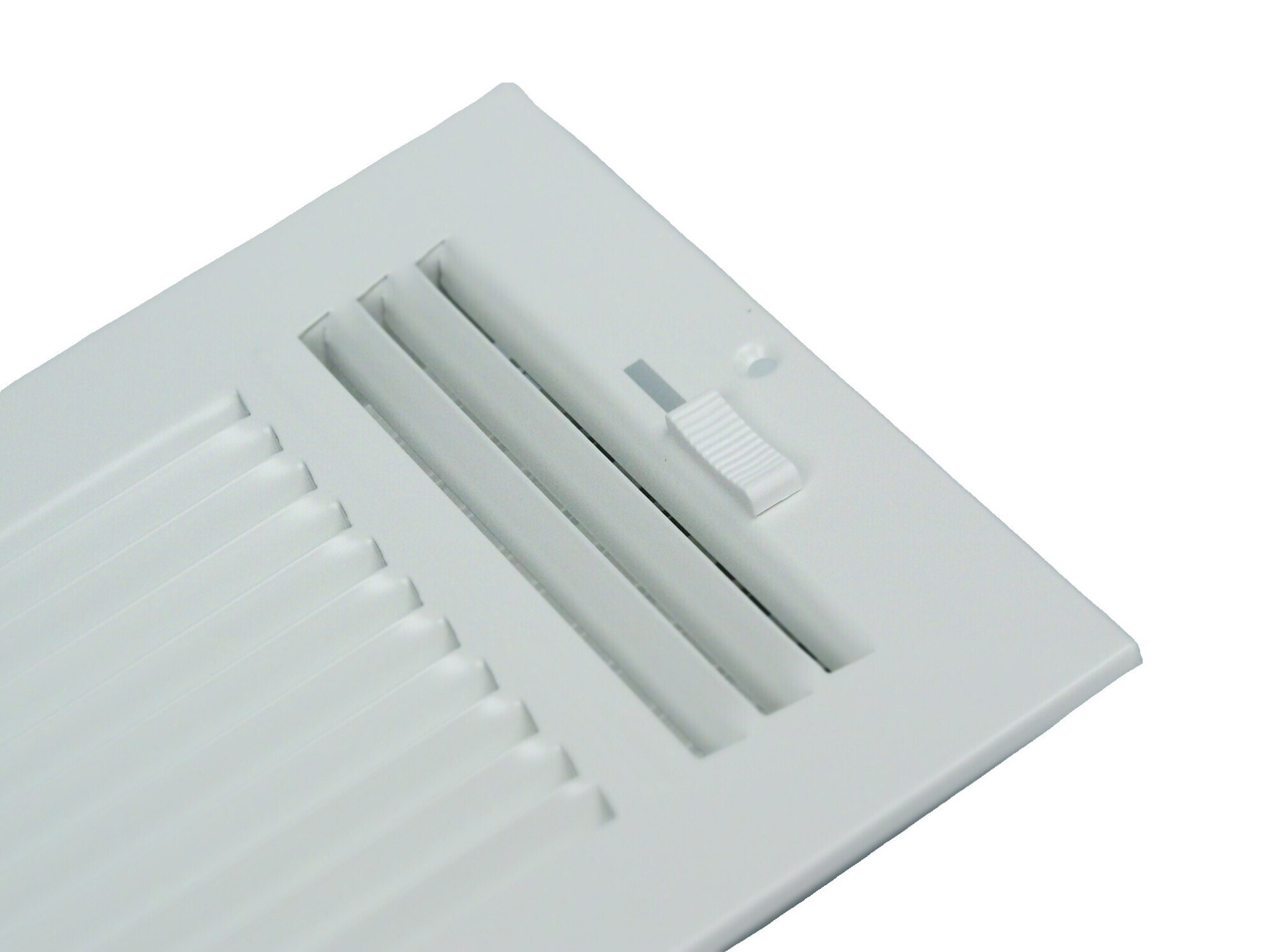 slide 5 of 6, RELIABILT 10-in x 6-in 3-way Steel White Sidewall/Ceiling Register, 1 ct