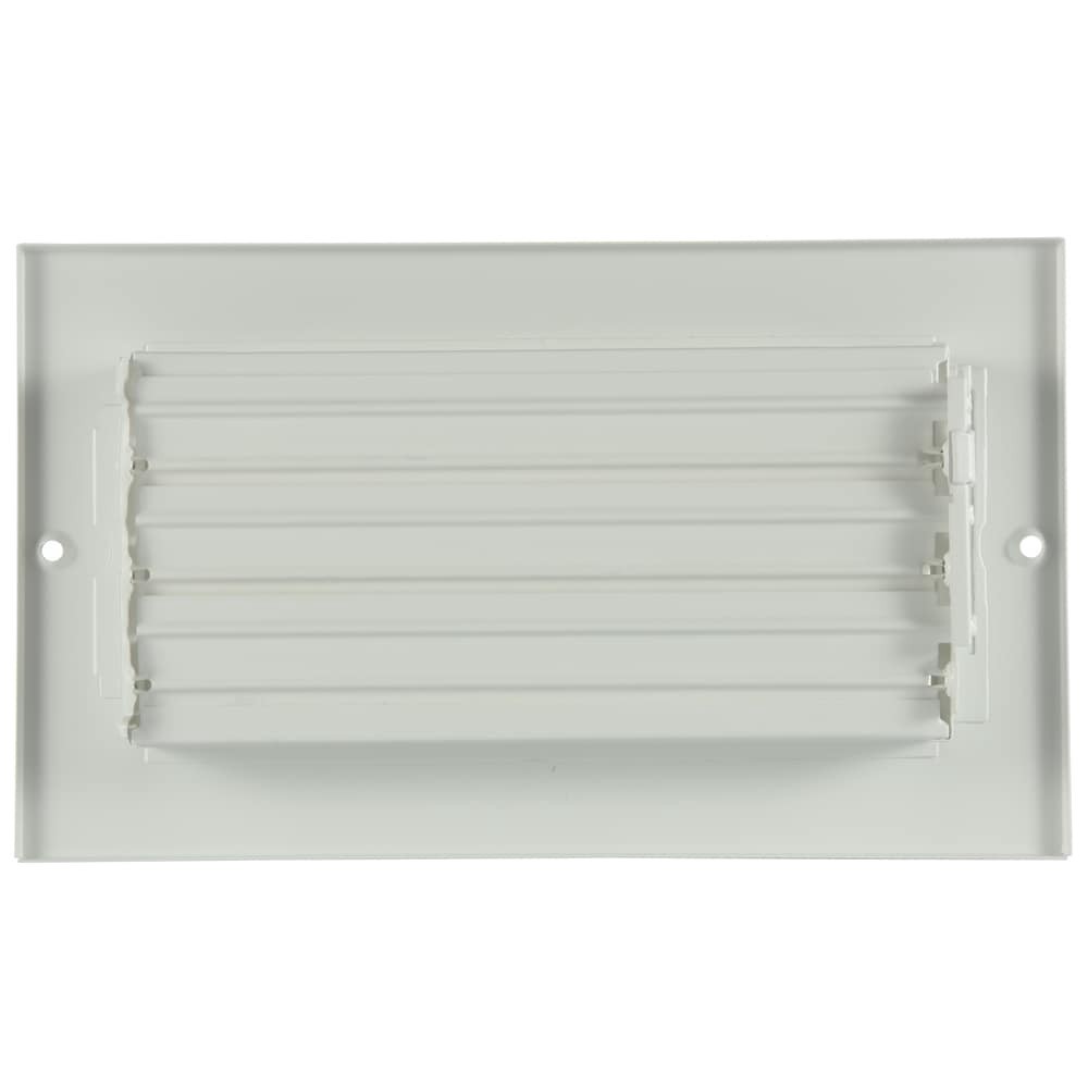 slide 4 of 6, RELIABILT 14-in x 8-in 2-way Steel White Sidewall/Ceiling Register, 1 ct