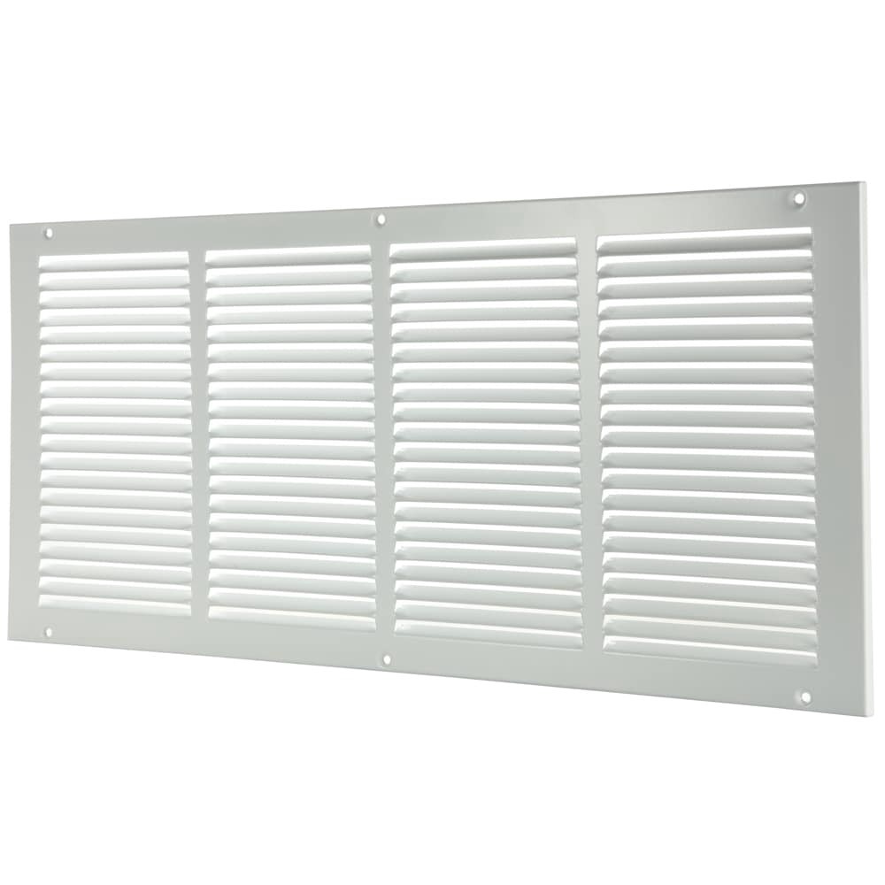 slide 2 of 6, RELIABILT 24-in x 8-in Steel White Sidewall/Ceiling Grille, 1 ct