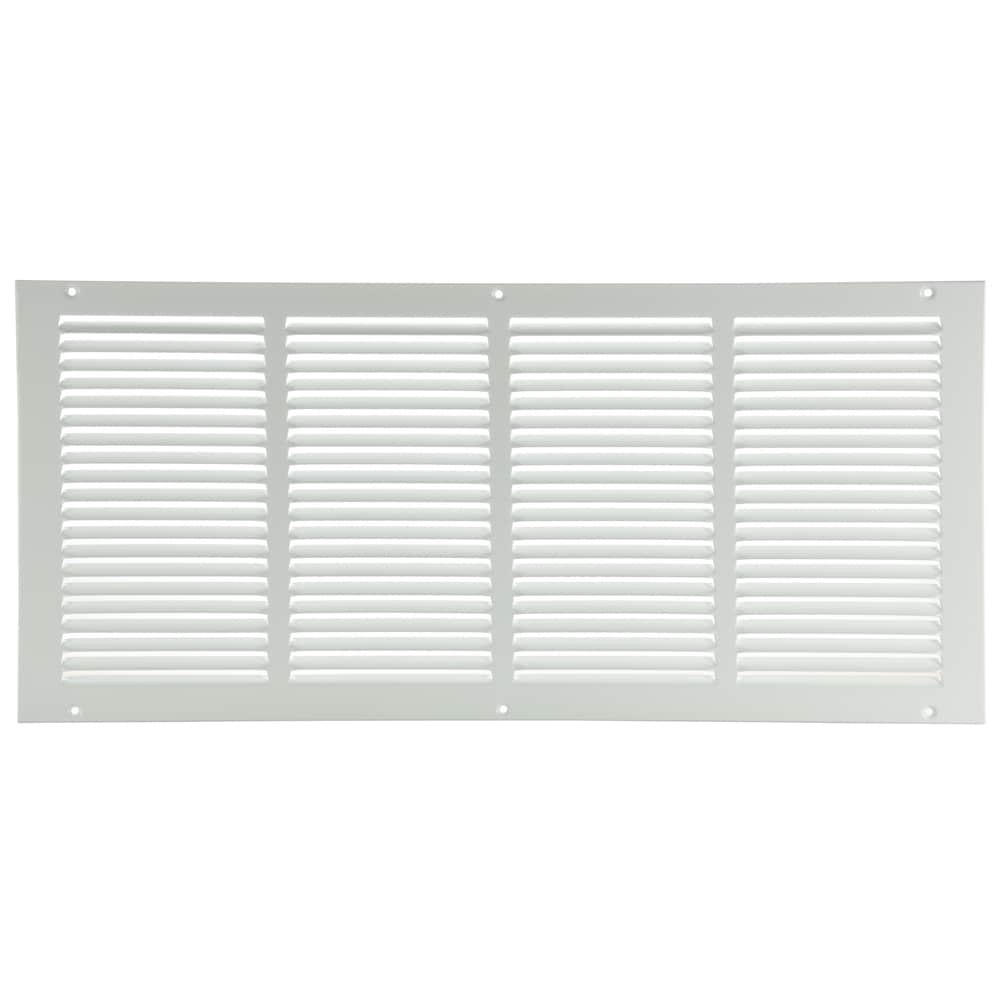 slide 1 of 6, RELIABILT 24-in x 8-in Steel White Sidewall/Ceiling Grille, 1 ct