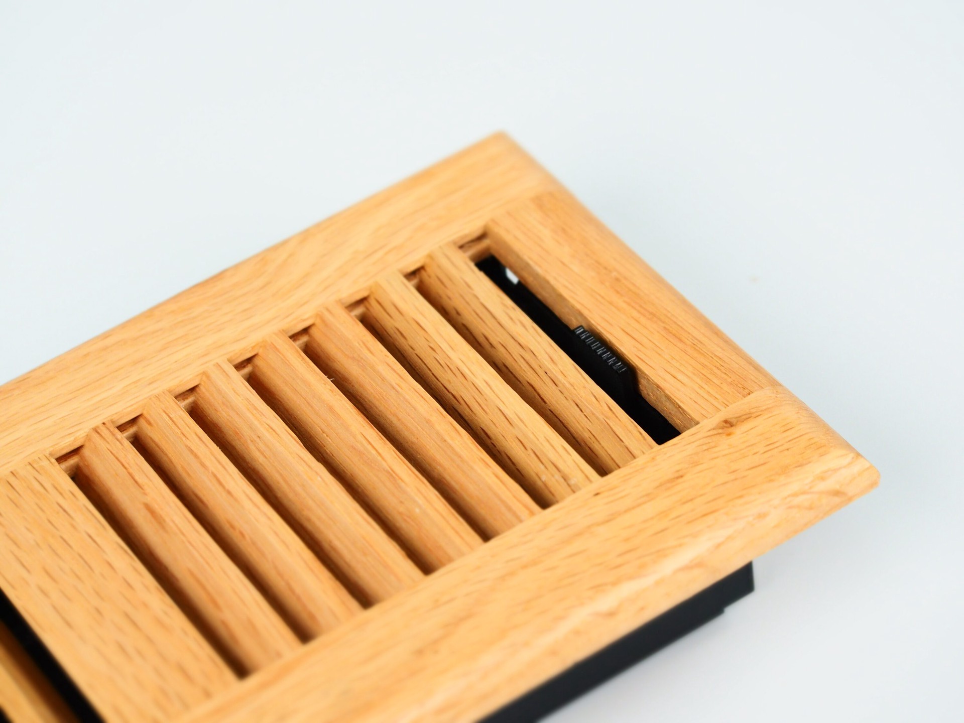 slide 4 of 6, allen + roth 4-in x 14-in 2-way Wood Light Oak Floor Register, 1 ct