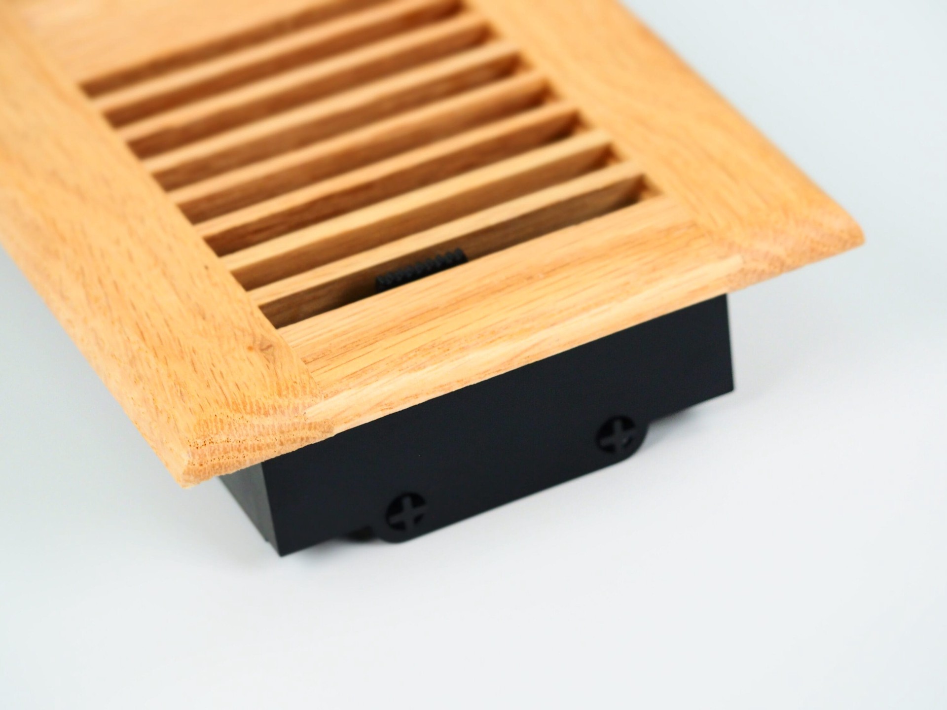 slide 5 of 6, allen + roth 4-in x 14-in 2-way Wood Light Oak Floor Register, 1 ct