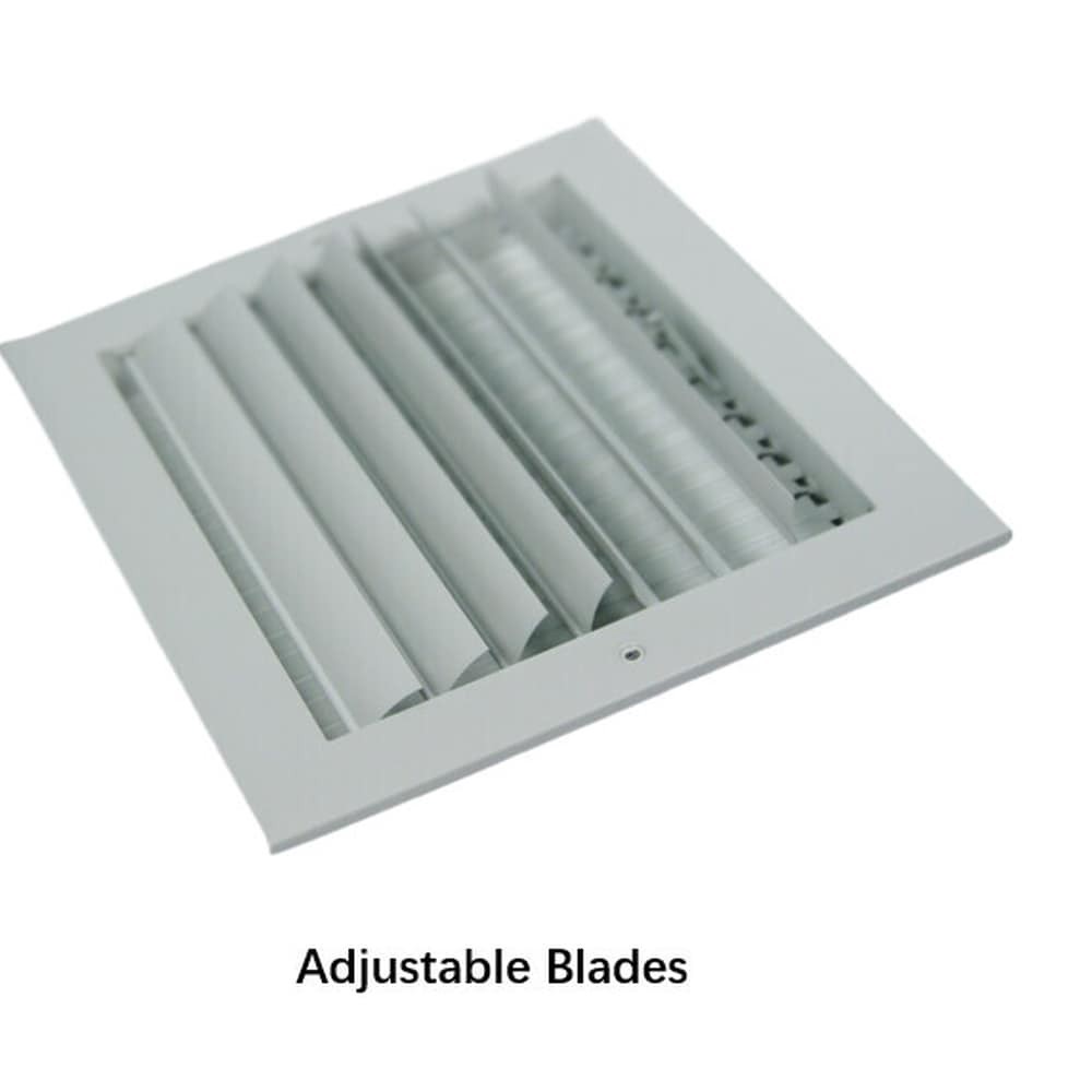 slide 3 of 6, RELIABILT 10-in x 8-in Adjustable Aluminum White Sidewall/Ceiling Register, 1 ct
