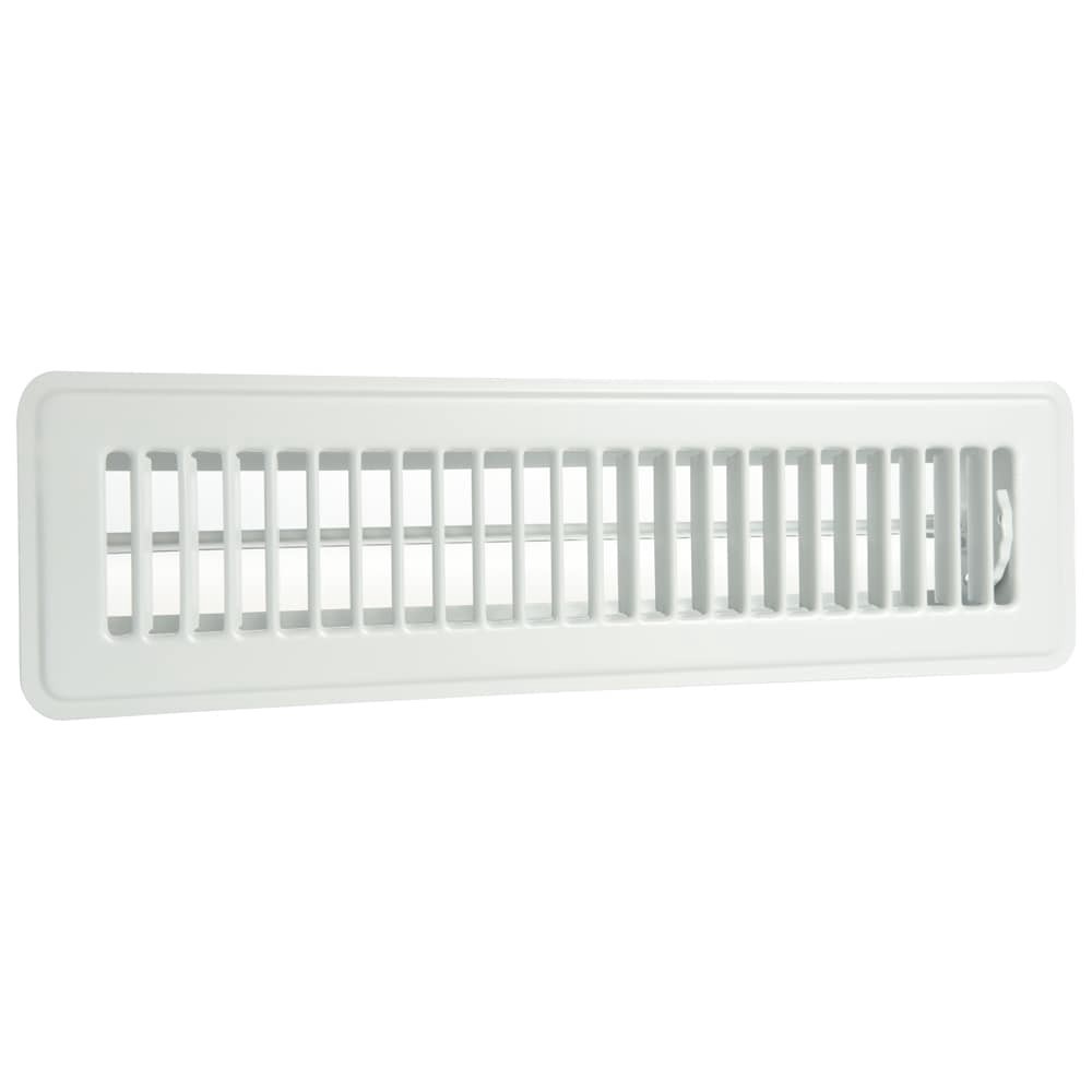 slide 2 of 6, RELIABILT 2-in x 12-in Steel White Floor Register, 1 ct