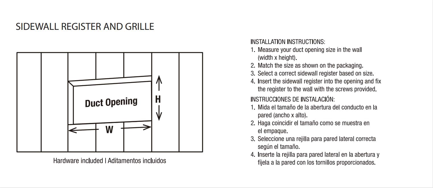 slide 5 of 6, RELIABILT 10-in x 4-in Adjustable Steel White Sidewall/Ceiling Register, 1 ct