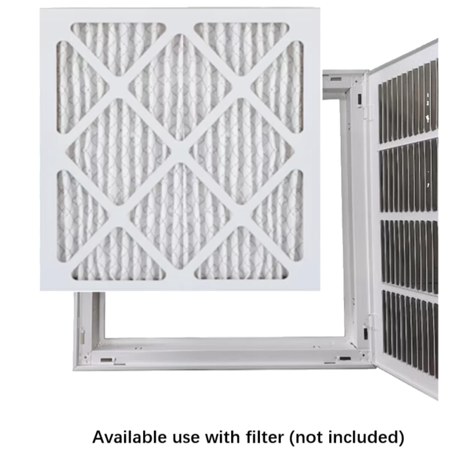 slide 6 of 6, RELIABILT 20-in x 25-in Steel White Sidewall/Ceiling Filter grille, 1 ct