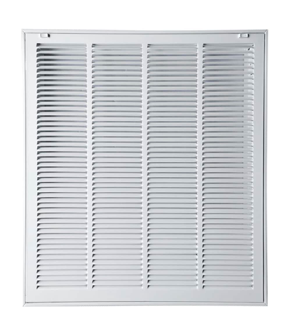 slide 1 of 6, RELIABILT 20-in x 25-in Steel White Sidewall/Ceiling Filter grille, 1 ct