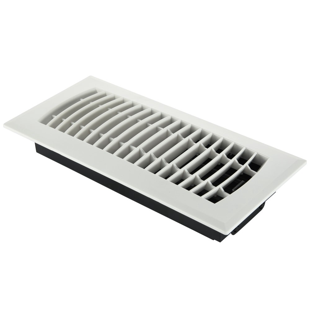 slide 3 of 6, RELIABILT 4-in x 10-in ABS resin White Floor Register, 1 ct