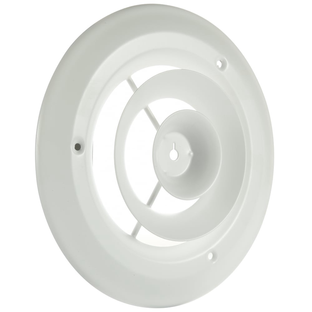 slide 2 of 6, RELIABILT 6-in x 6-in Step-down Steel Ceiling Diffuser in White, 1 ct