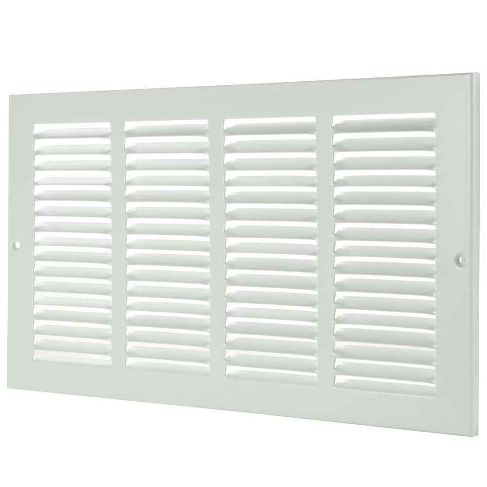 slide 2 of 6, RELIABILT 25-in x 14-in Steel White Sidewall/Ceiling Grille, 1 ct