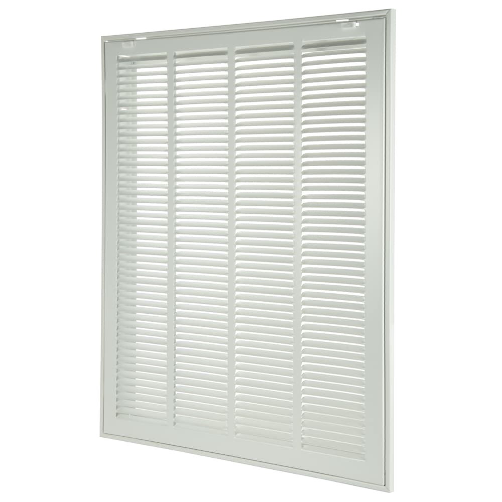 slide 3 of 6, RELIABILT 16-in x 25-in Steel White Sidewall/Ceiling Filter grille, 1 ct