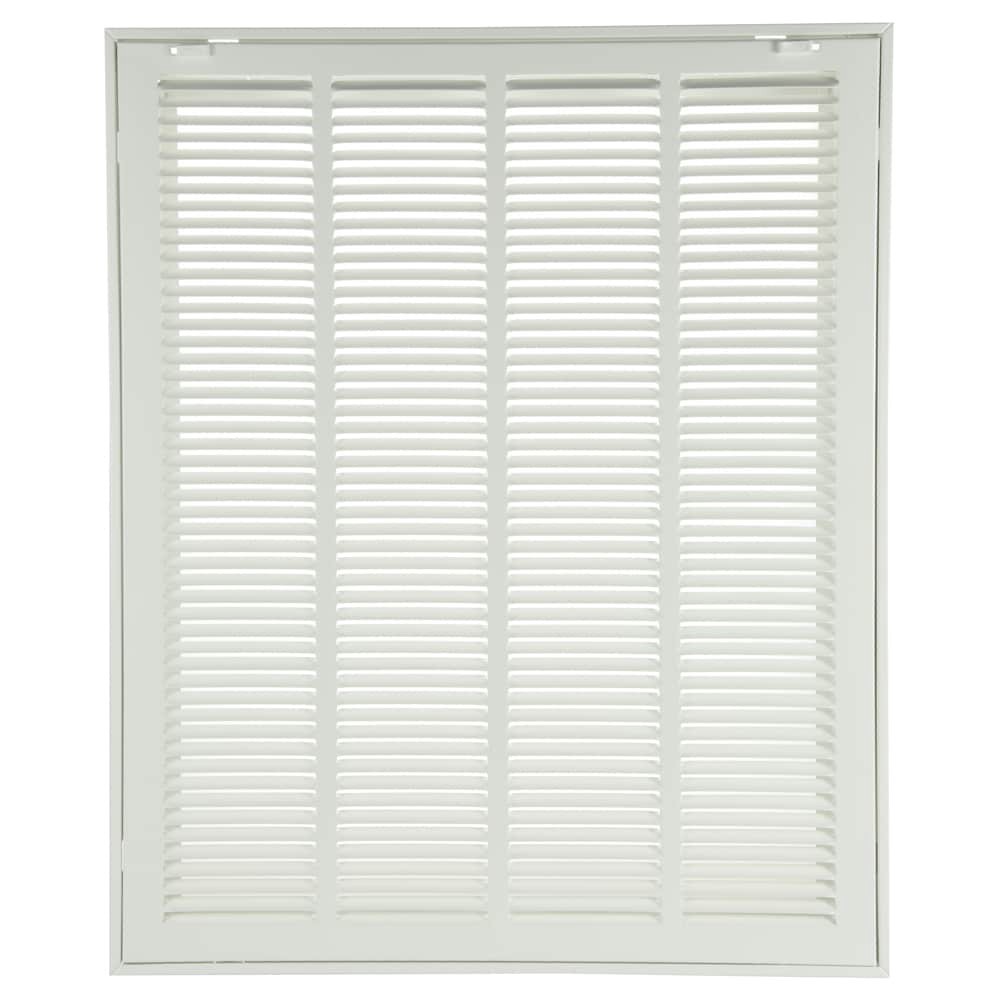 slide 1 of 6, RELIABILT 16-in x 25-in Steel White Sidewall/Ceiling Filter grille, 1 ct