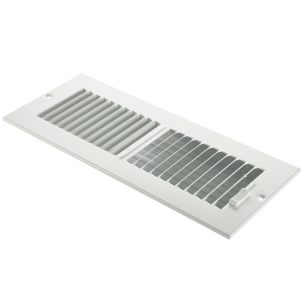 slide 4 of 6, RELIABILT 14-in x 6-in 2-way Aluminum White Sidewall/Ceiling Register, 1 ct
