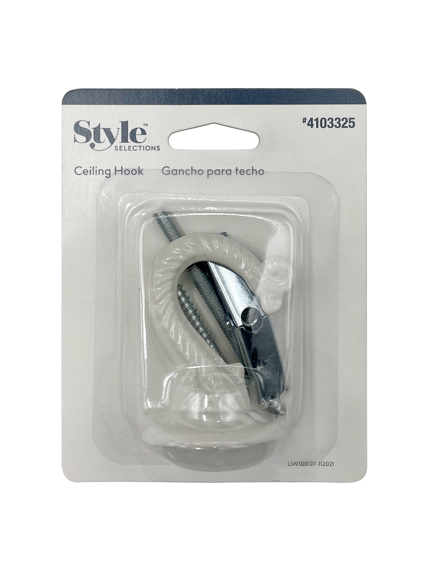 slide 2 of 6, Style Selections 1.5-in White Aluminum Traditional Plant hook(s), 1 ct