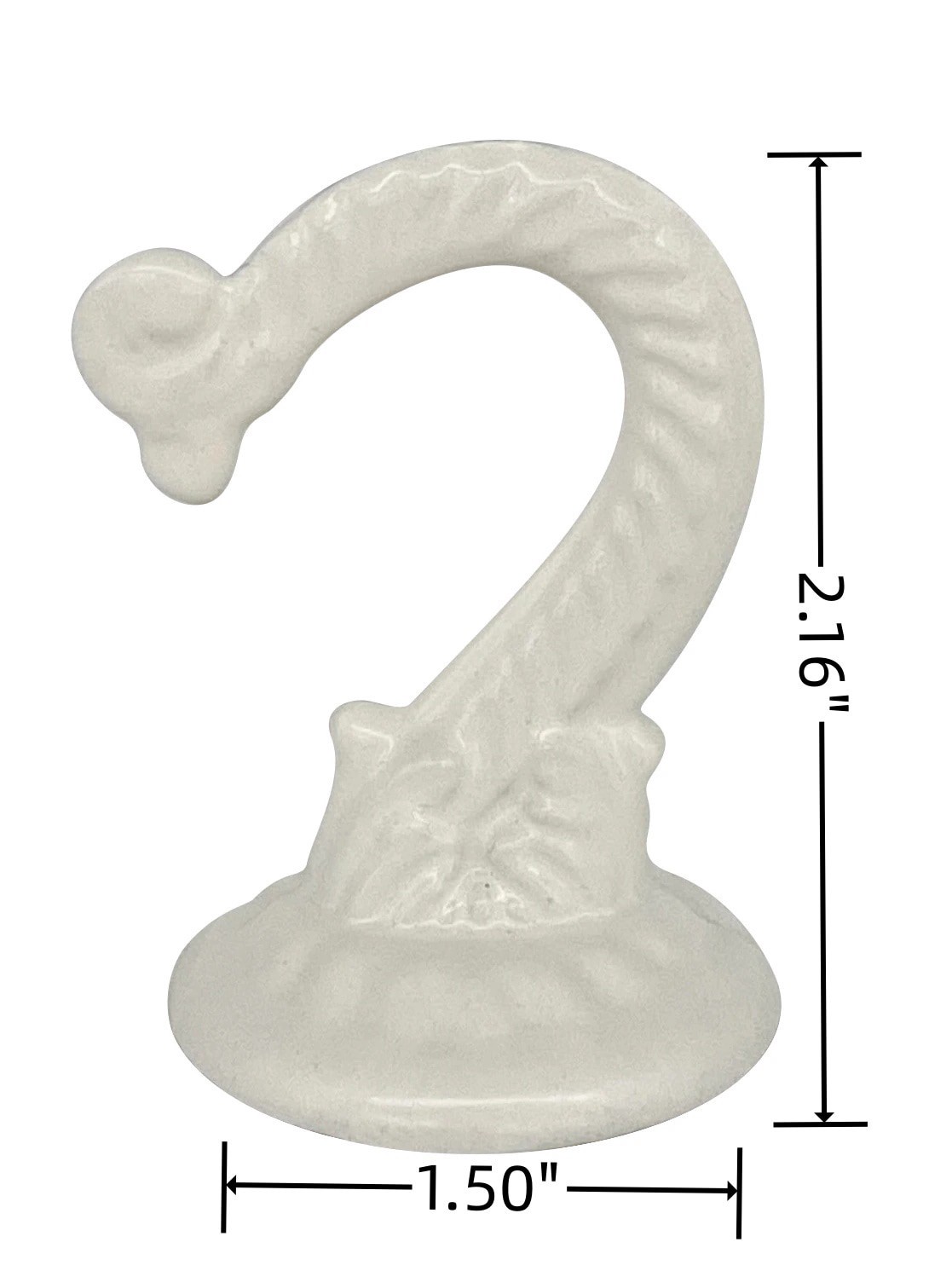 slide 4 of 6, Style Selections 1.5-in White Aluminum Traditional Plant hook(s), 1 ct