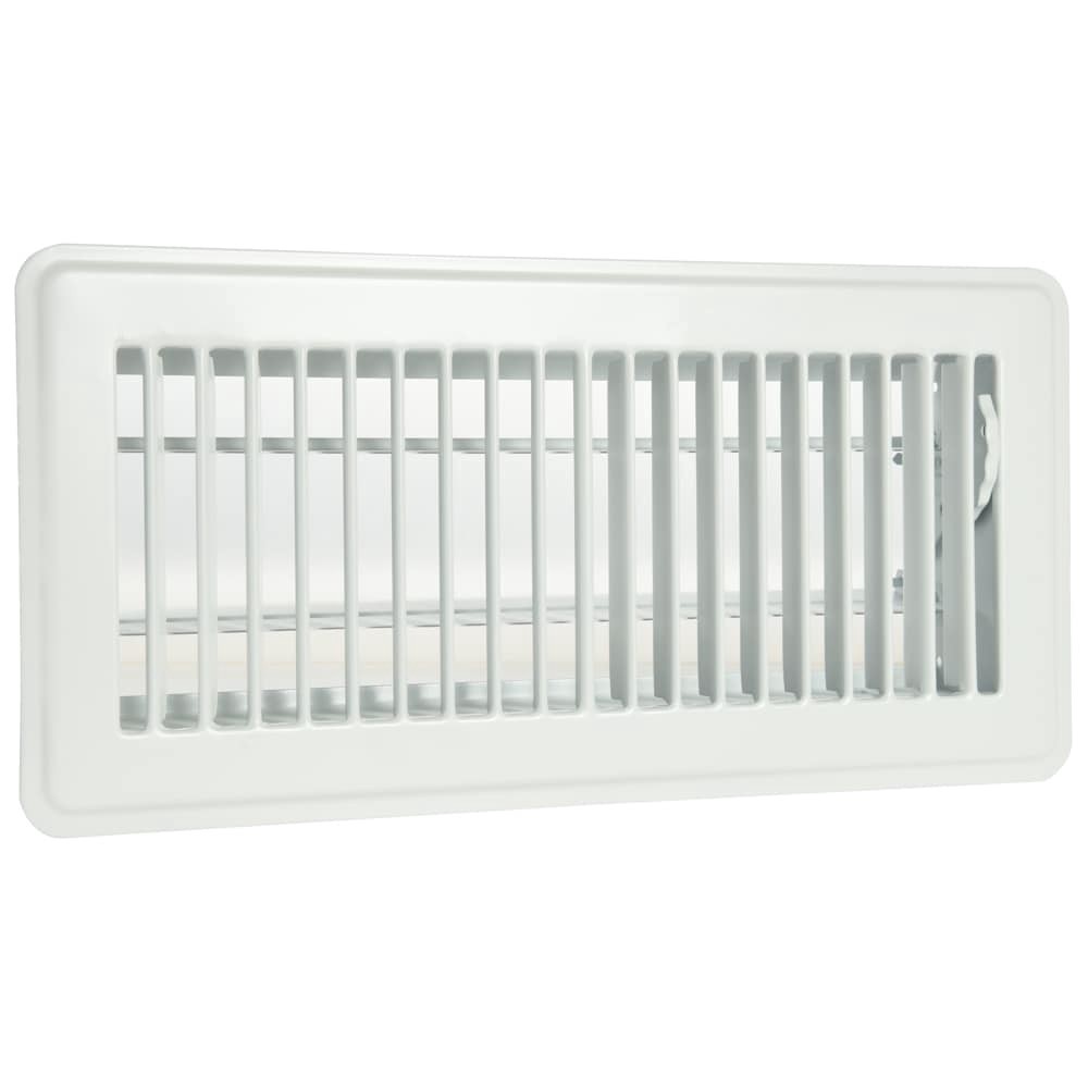 slide 2 of 6, RELIABILT 4-in x 10-in Steel White Floor Register, 1 ct