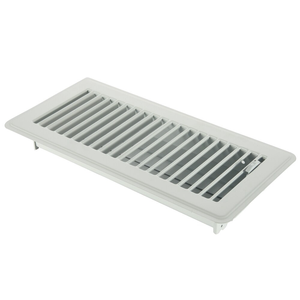 slide 3 of 6, RELIABILT 4-in x 10-in Steel White Floor Register, 1 ct