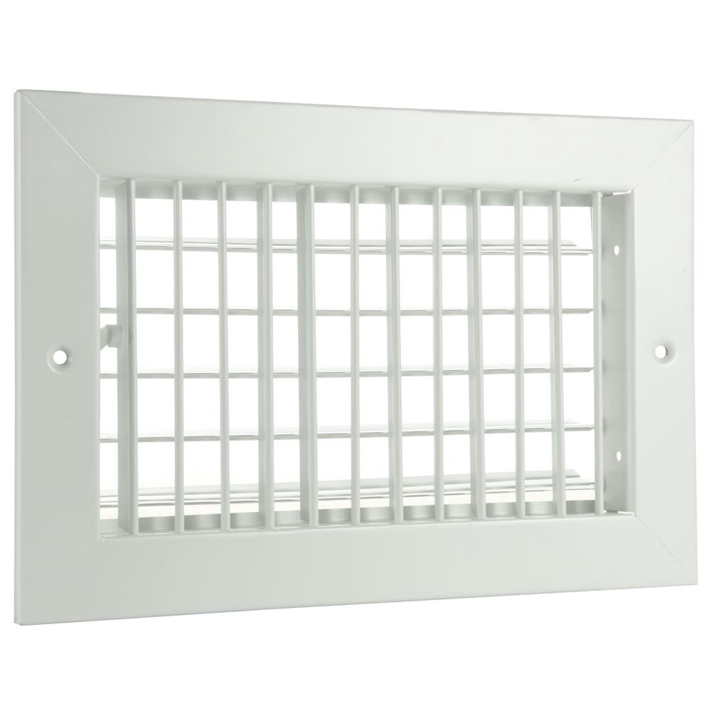 slide 3 of 6, RELIABILT 10-in x 6-in Adjustable Steel White Sidewall/Ceiling Register, 1 ct