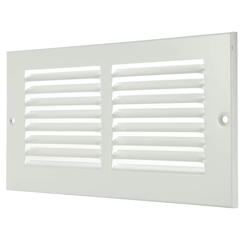 slide 2 of 6, RELIABILT 10-in x 4-in Steel White Sidewall/Ceiling Grille, 1 ct