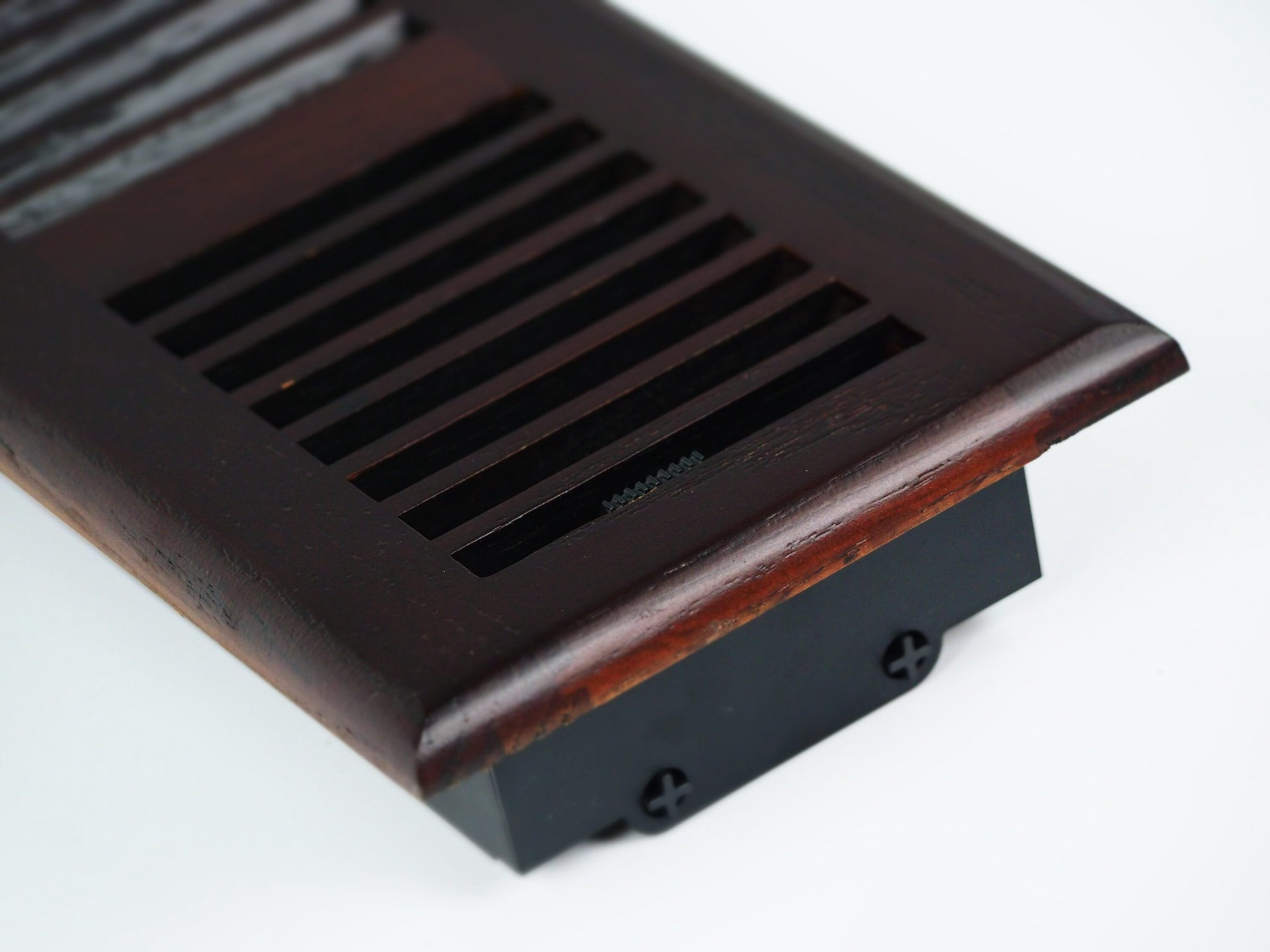 slide 4 of 6, allen + roth 4-in x 14-in 2-way Wood Dark Oak Floor Register, 1 ct