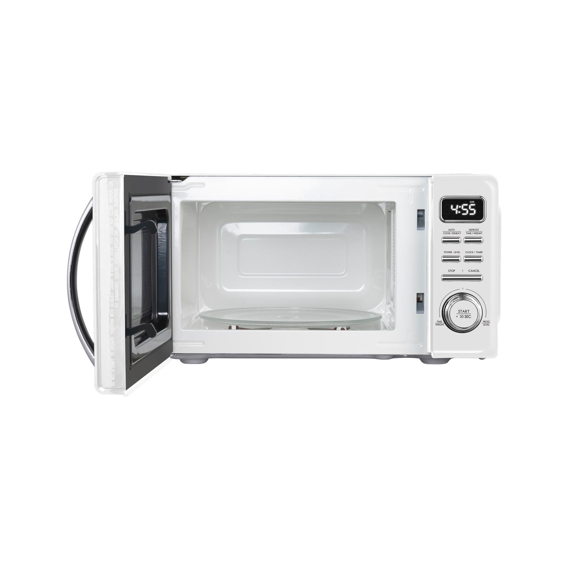slide 3 of 4, Galanz Retro microwave design 0.7-cu ft 700 -Watt Countertop Microwave ( White ), 1 ct