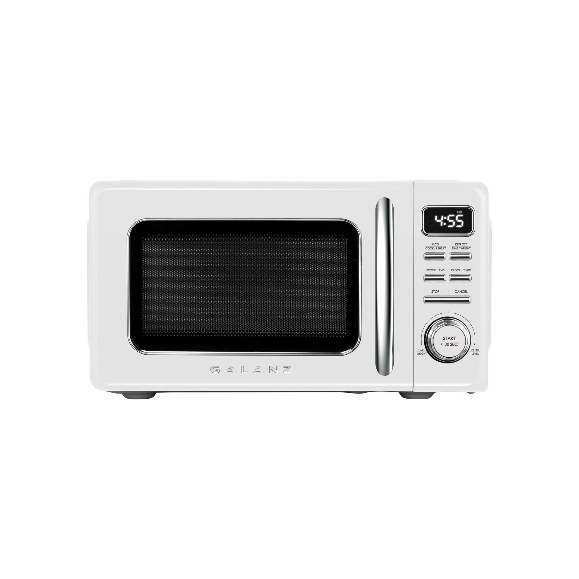 slide 1 of 4, Galanz Retro microwave design 0.7-cu ft 700 -Watt Countertop Microwave ( White ), 1 ct