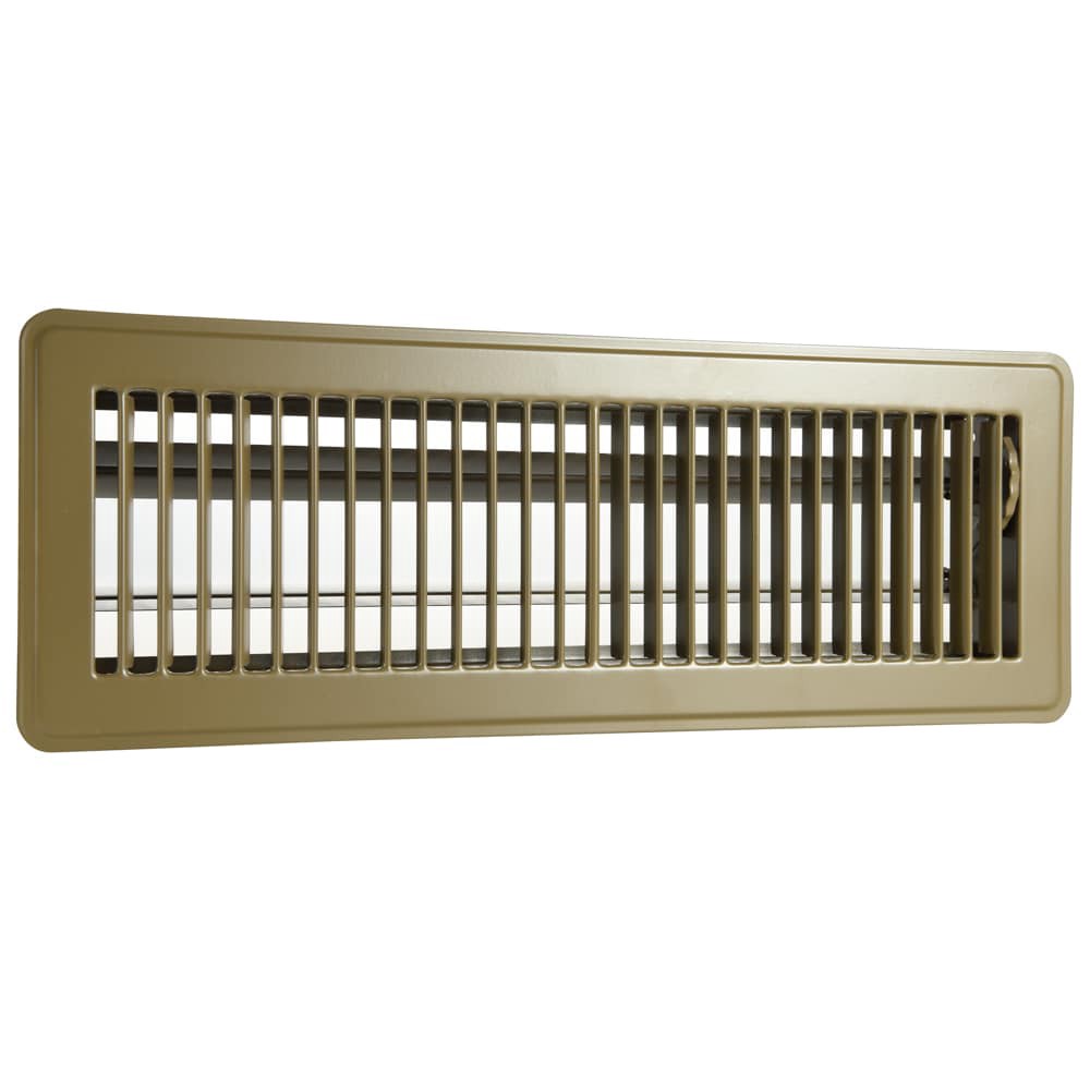 slide 2 of 6, RELIABILT 4-in x 14-in Steel Brown Floor Register, 1 ct