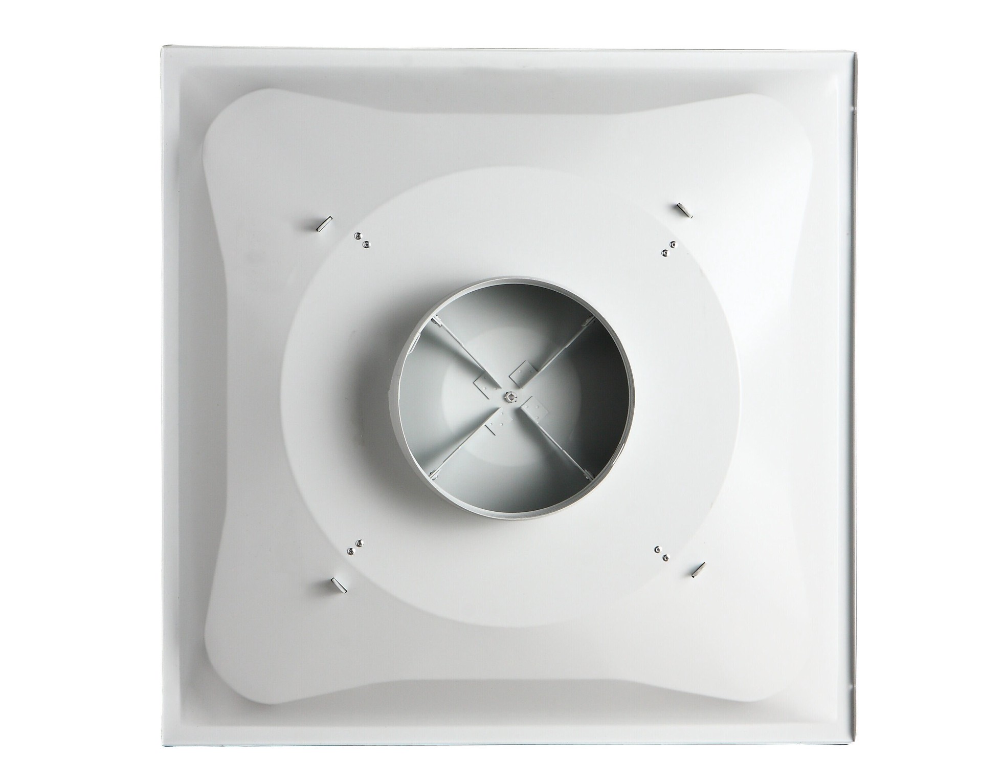 slide 4 of 6, RELIABILT 24-in x 24-in 3-cone Steel Ceiling Diffuser in White, 1 ct