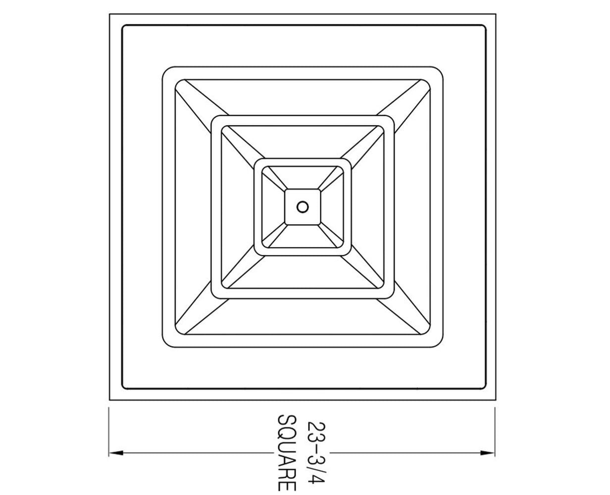 slide 6 of 6, RELIABILT 24-in x 24-in 3-cone Steel Ceiling Diffuser in White, 1 ct