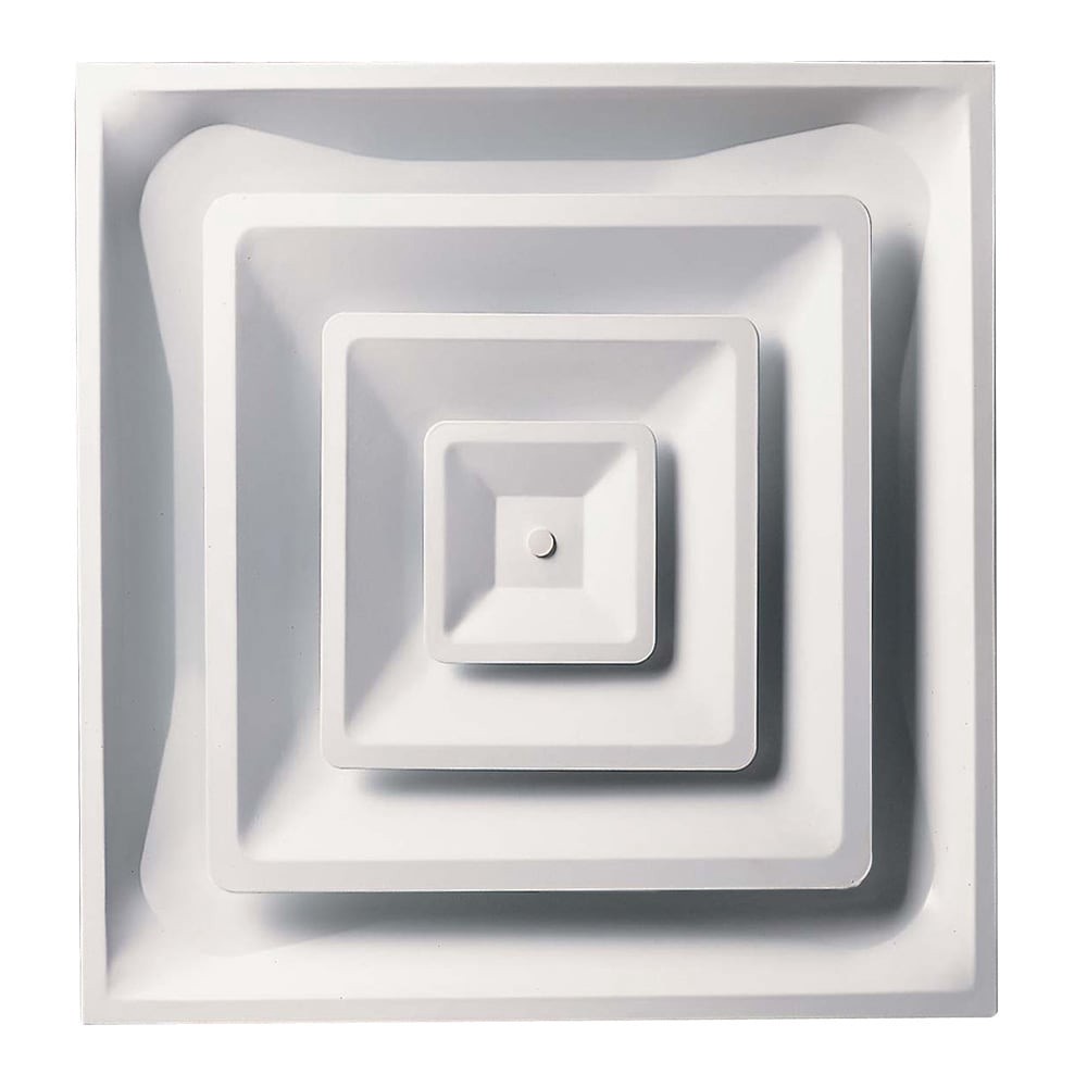 slide 1 of 6, RELIABILT 24-in x 24-in 3-cone Steel Ceiling Diffuser in White, 1 ct