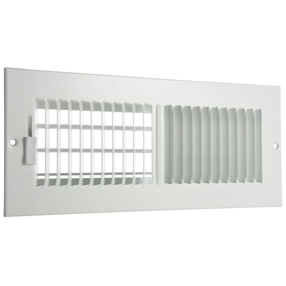 slide 3 of 6, RELIABILT 14-in x 4-in 2-way Steel White Sidewall/Ceiling Register, 1 ct