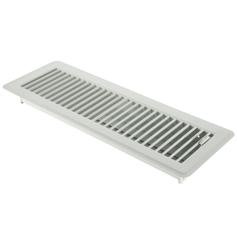 slide 3 of 6, RELIABILT 4-in x 14-in Steel White Floor Register, 1 ct