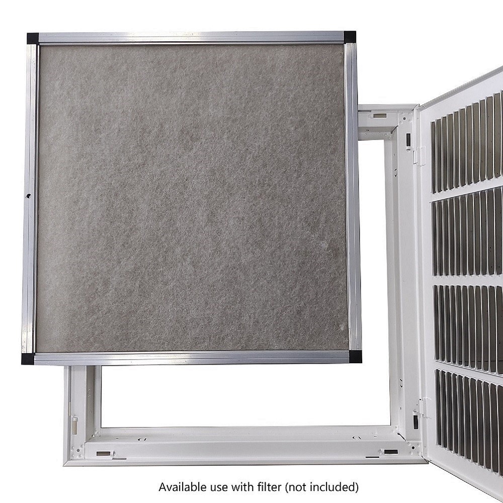 slide 6 of 6, RELIABILT 12-in x 12-in Steel White Sidewall/Ceiling Filter grille, 1 ct