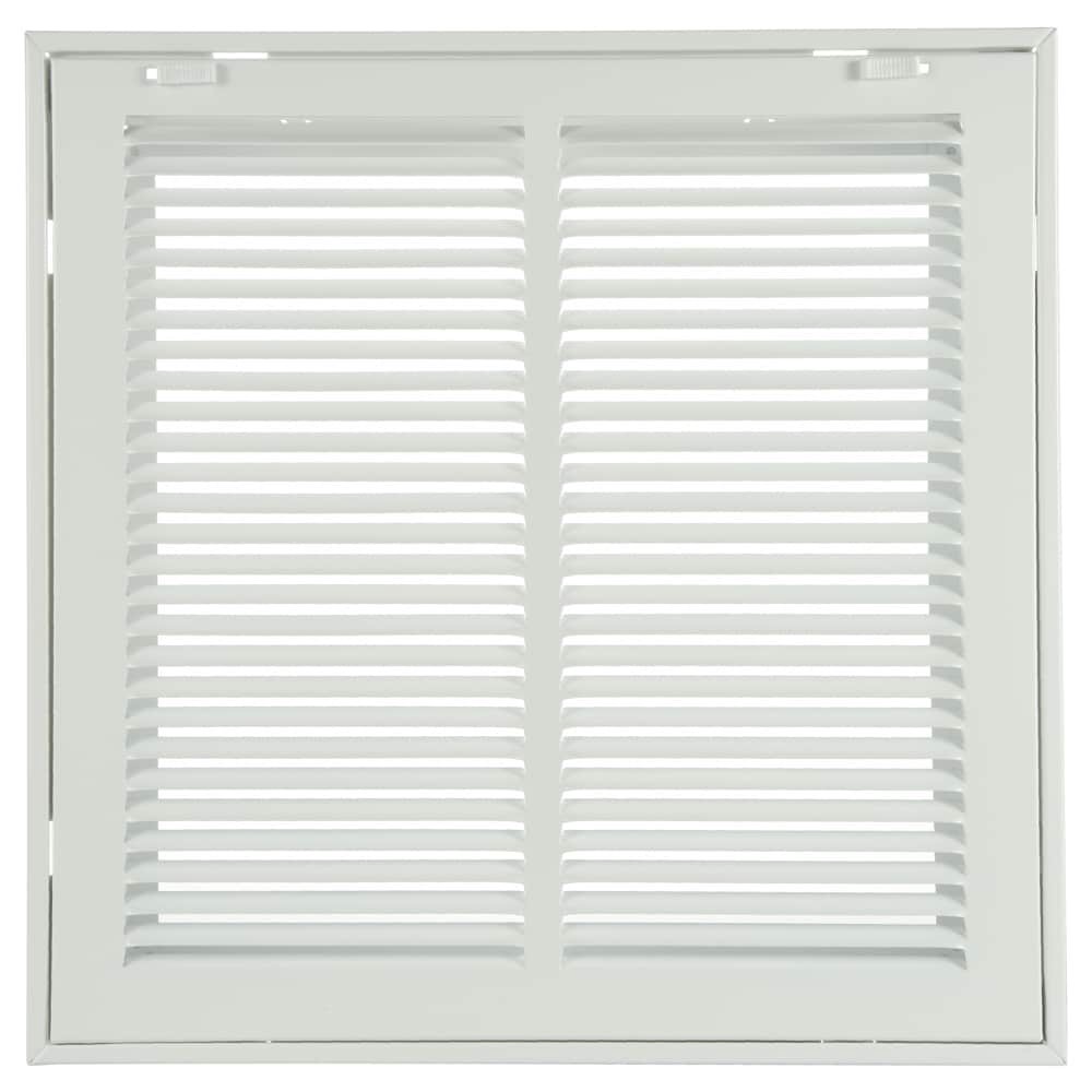 slide 1 of 6, RELIABILT 12-in x 12-in Steel White Sidewall/Ceiling Filter grille, 1 ct