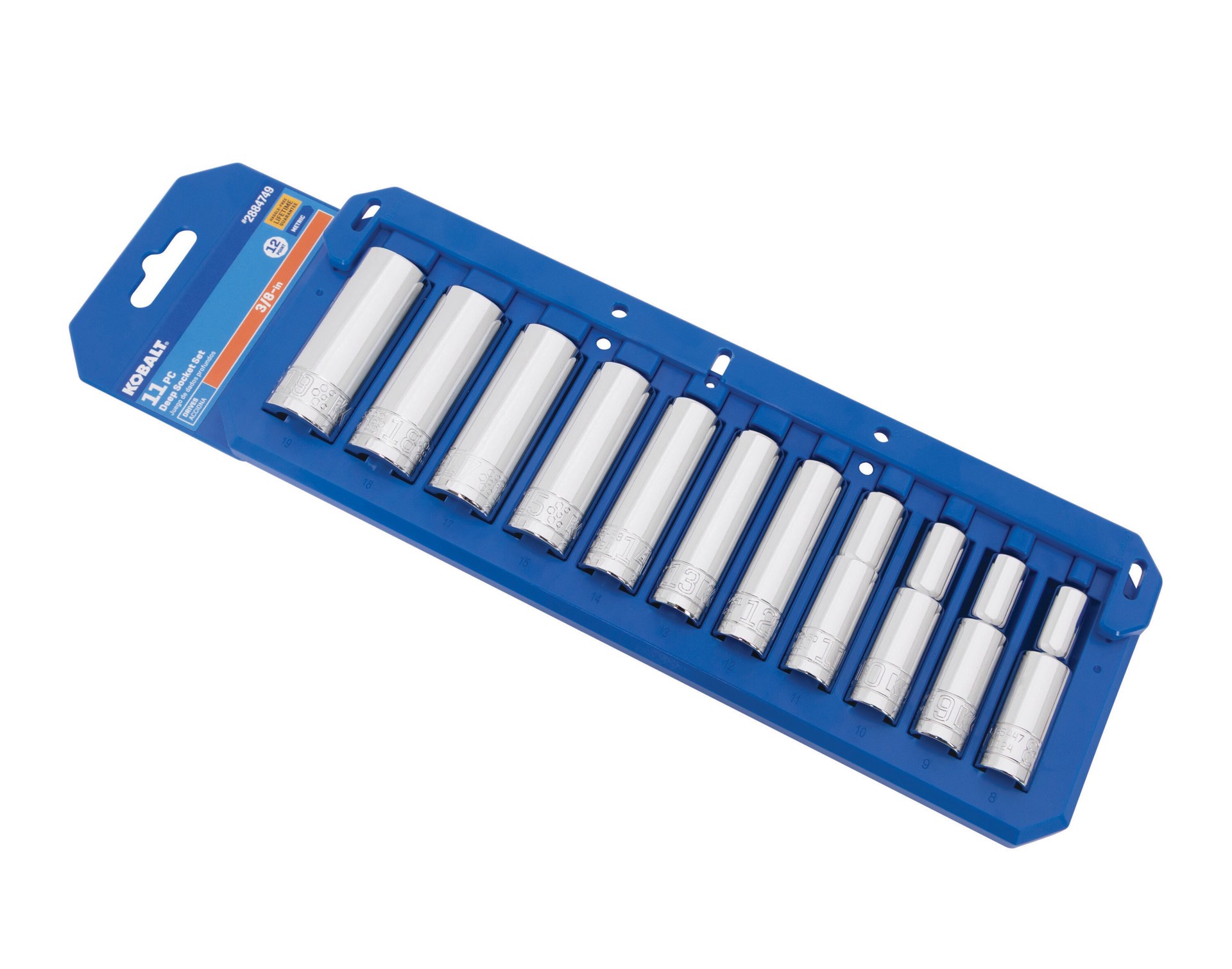 slide 4 of 6, Kobalt 3/8-in Drive Metric Deep Socket Set 11 -Pieces, 1 ct