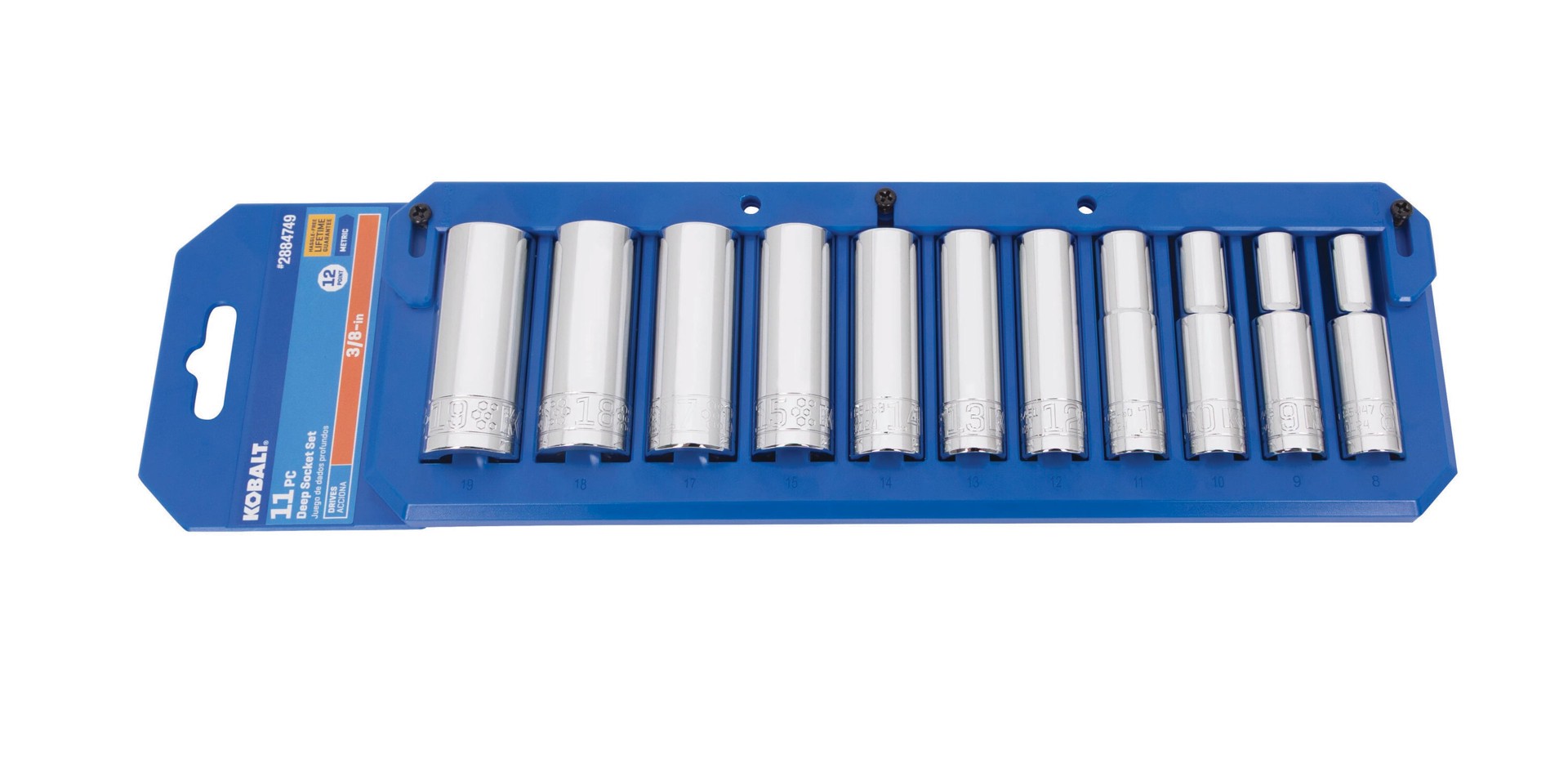 slide 5 of 6, Kobalt 3/8-in Drive Metric Deep Socket Set 11 -Pieces, 1 ct