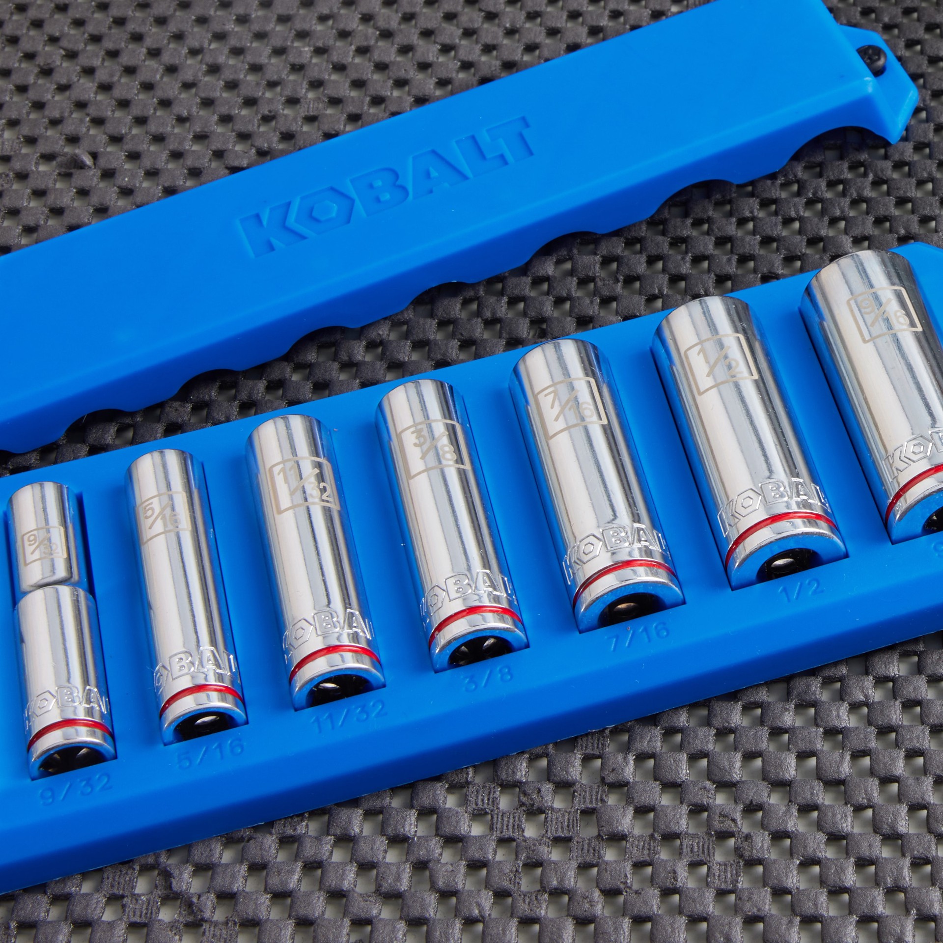 slide 3 of 6, Kobalt 1/4-in Drive Standard (SAE) Deep Socket Set 8 -Pieces, 1 ct