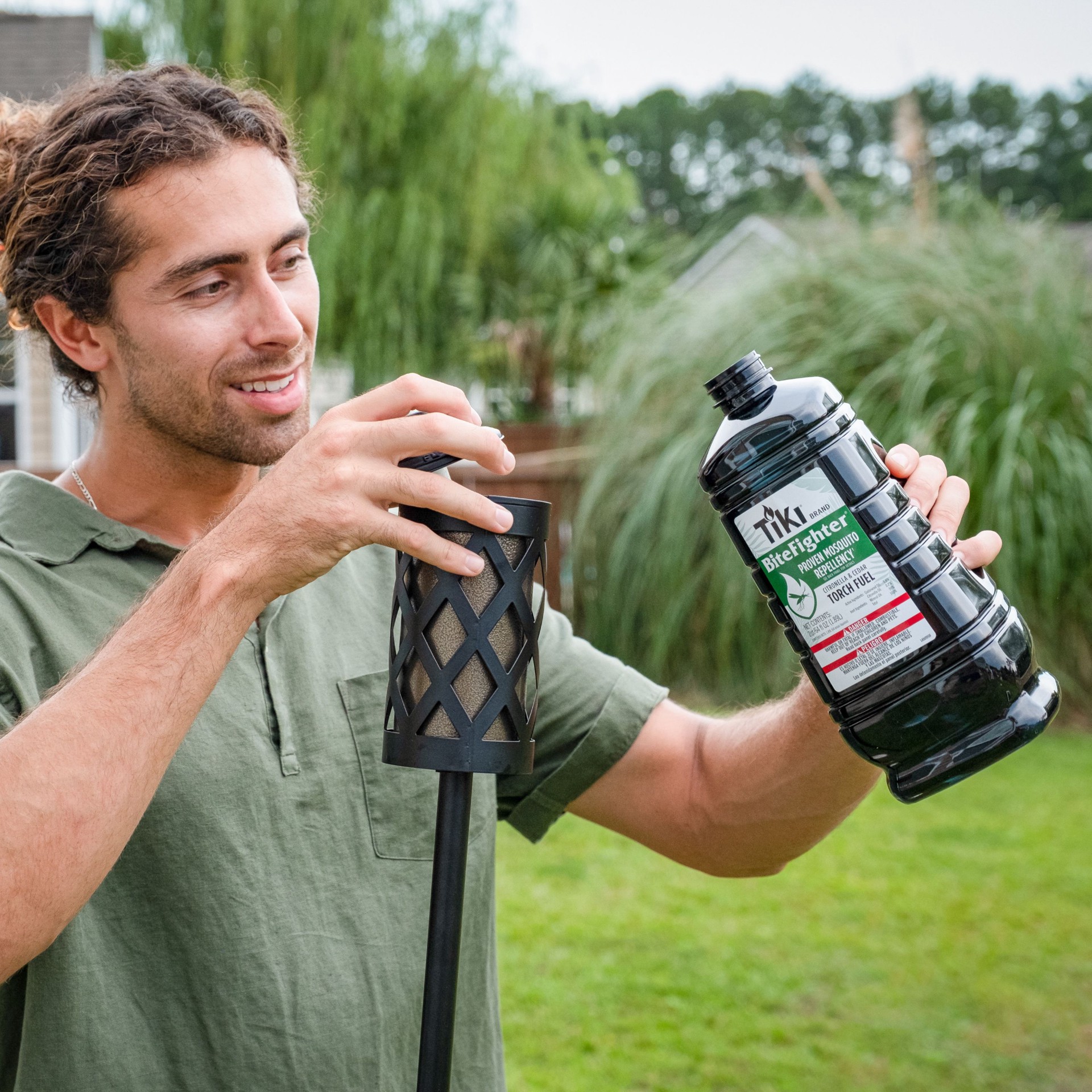 slide 5 of 6, TIKI 64-oz Brown Bottle with Fuel Citronella Torch Fuel, 1 ct