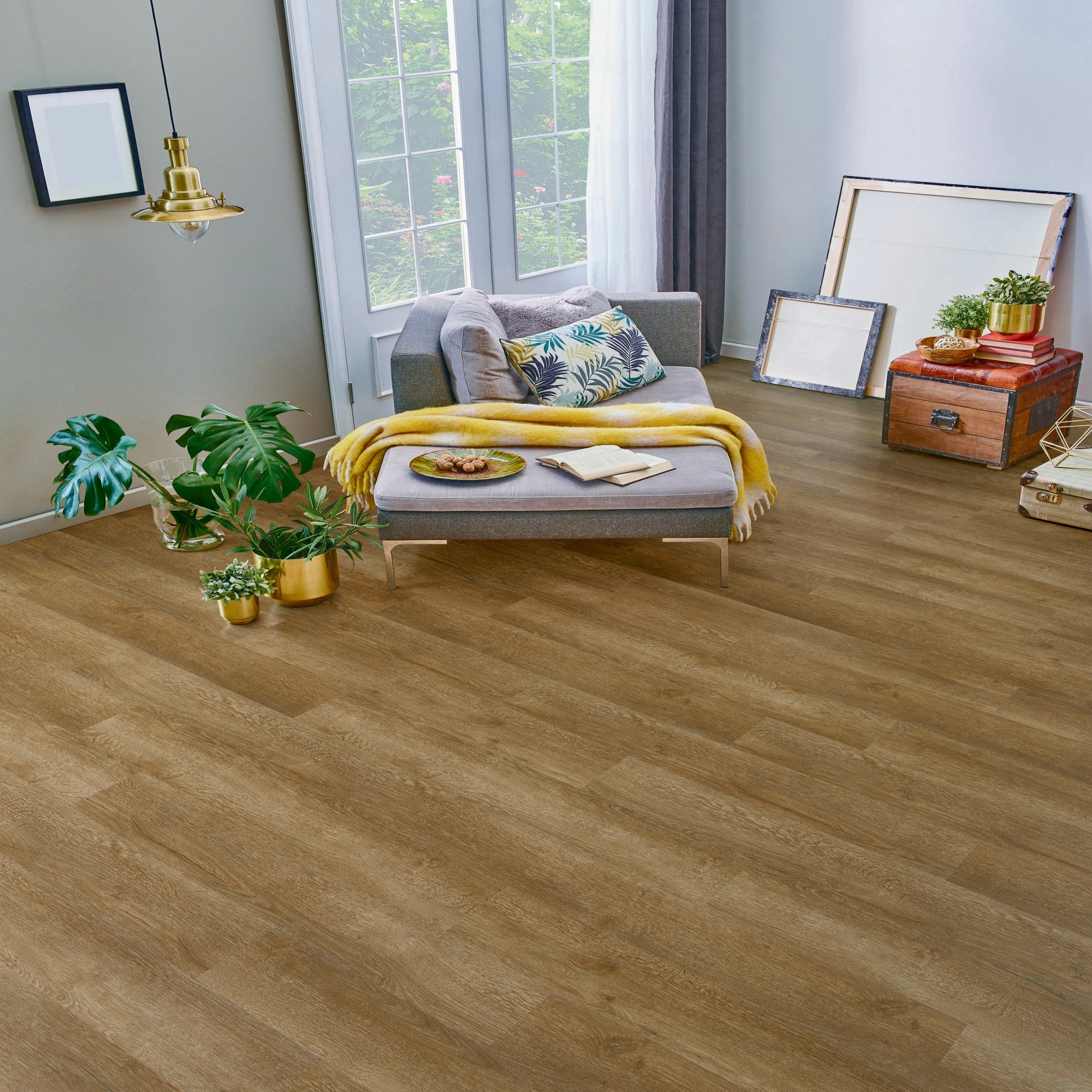 slide 6 of 6, Style Selections Tawny Oak 6-mil x 6-in W x 36-in L Waterproof Luxury Vinyl Plank Flooring ( 22.17-sq ft Carton ), 1 ct