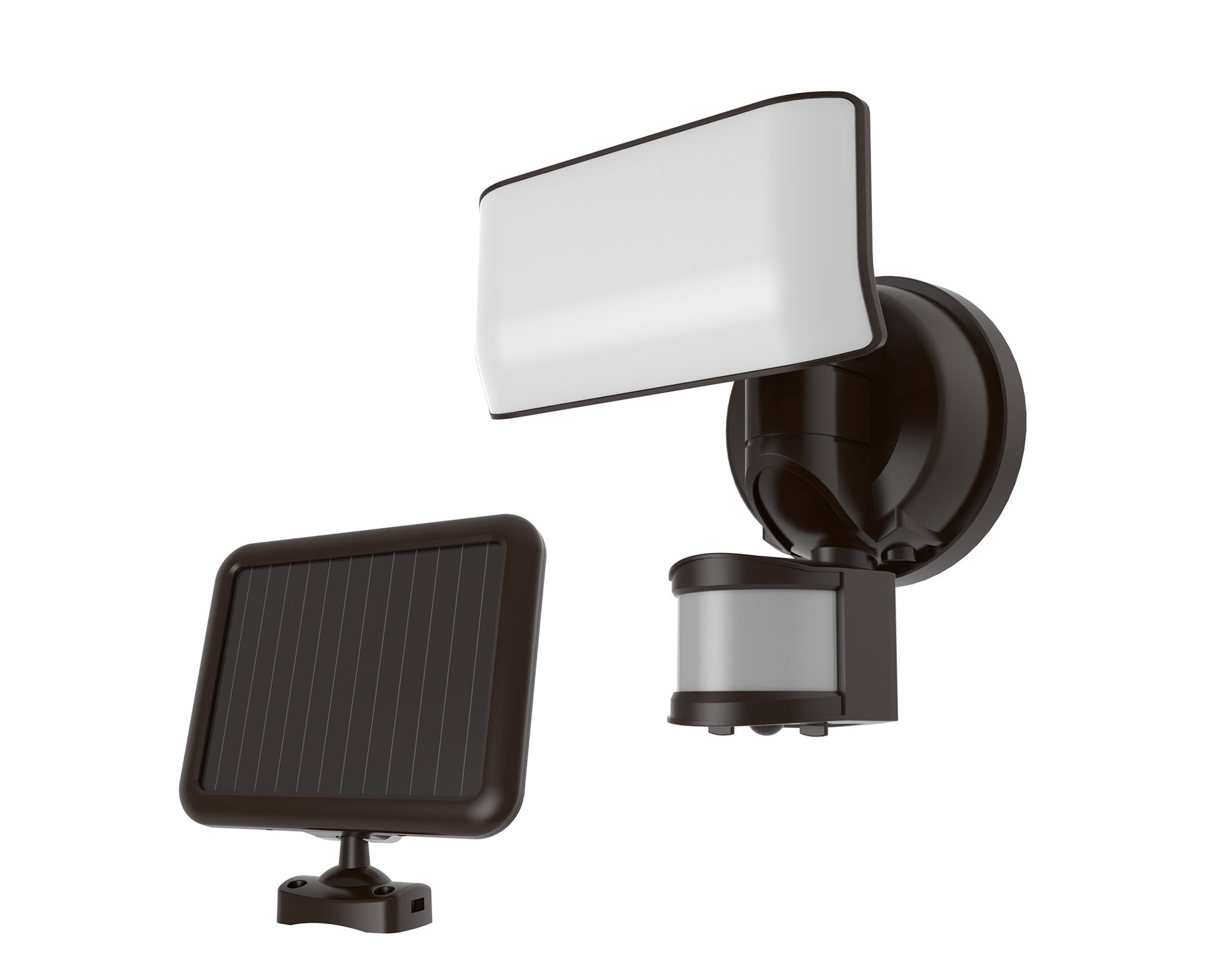 slide 1 of 6, Utilitech 180 -Degree 60 -Wattage Equivalent Solar LED Bronze 1 -Head Motion-Activated Flood Light with Timer 800 -Lumen, 1 ct
