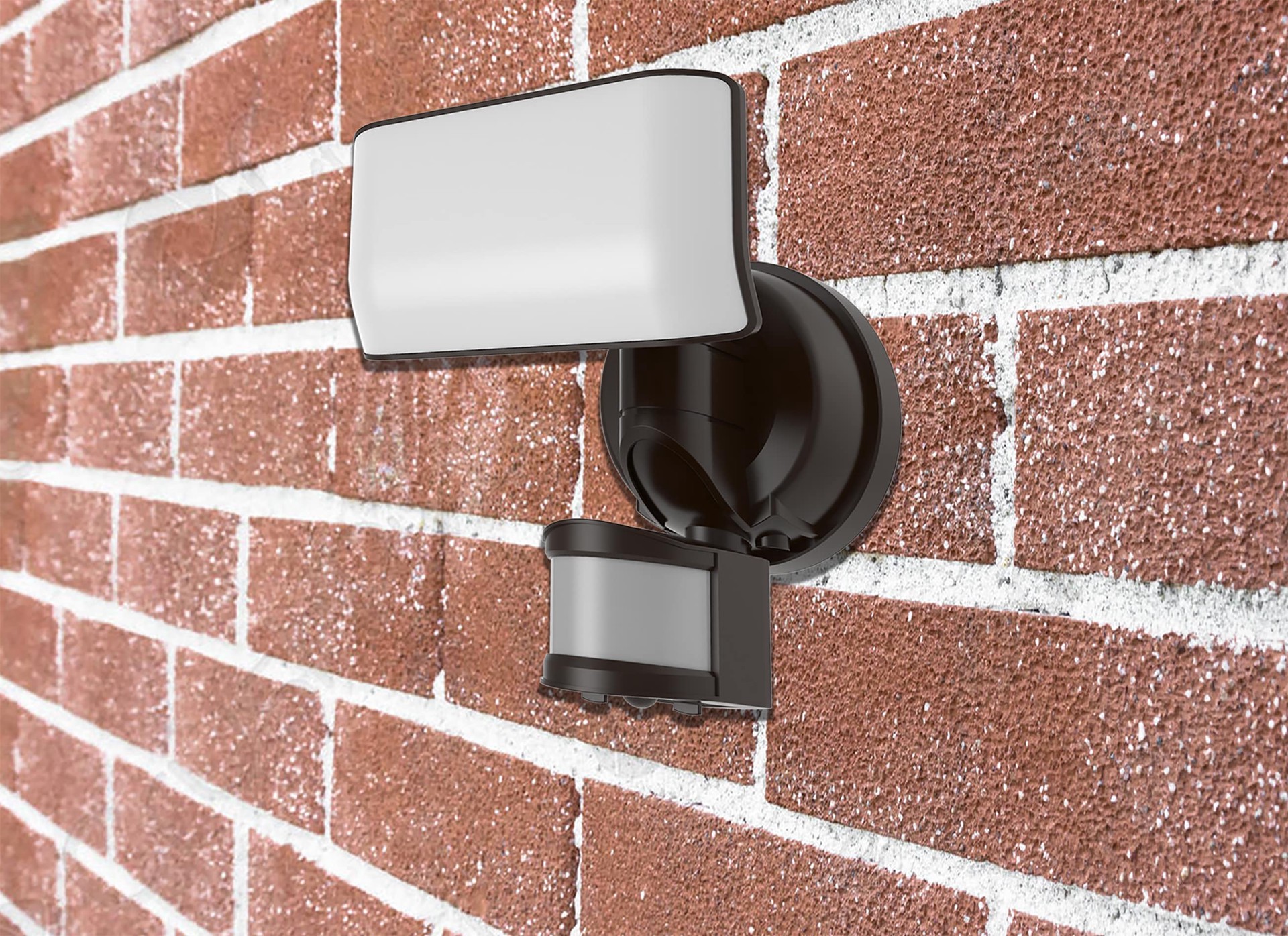 slide 6 of 6, Utilitech 180 -Degree 60 -Wattage Equivalent Solar LED Bronze 1 -Head Motion-Activated Flood Light with Timer 800 -Lumen, 1 ct