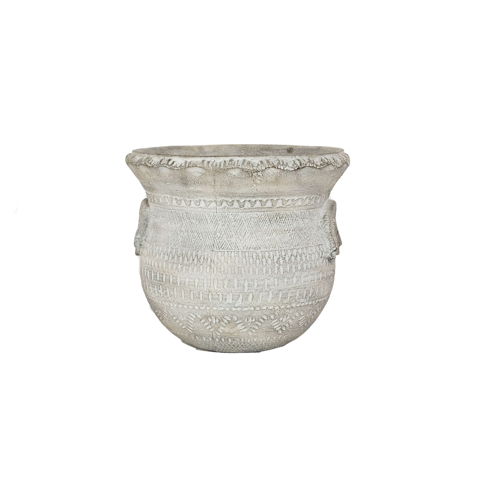 slide 1 of 6, allen + roth 11-in W x 11.5-in H Brown Mixed/Composite Traditional Indoor/Outdoor Planter, 1 ct