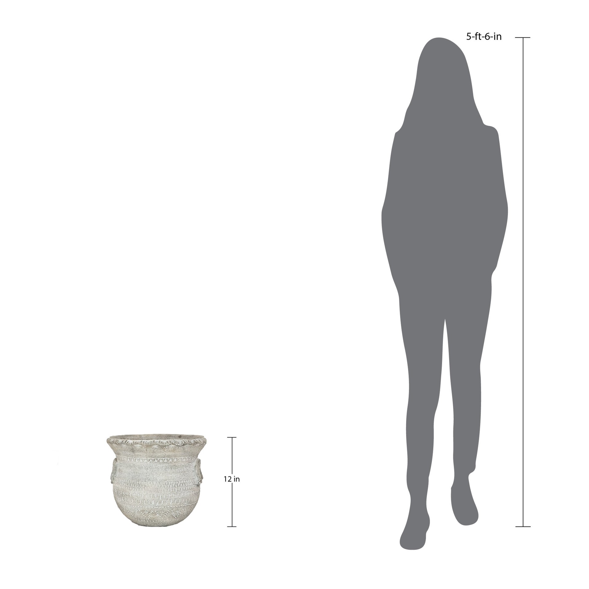 slide 4 of 6, allen + roth 11-in W x 11.5-in H Brown Mixed/Composite Traditional Indoor/Outdoor Planter, 1 ct