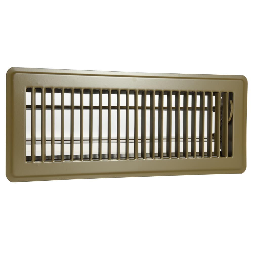 slide 2 of 6, RELIABILT 4-in x 12-in Steel Brown Floor Register, 1 ct
