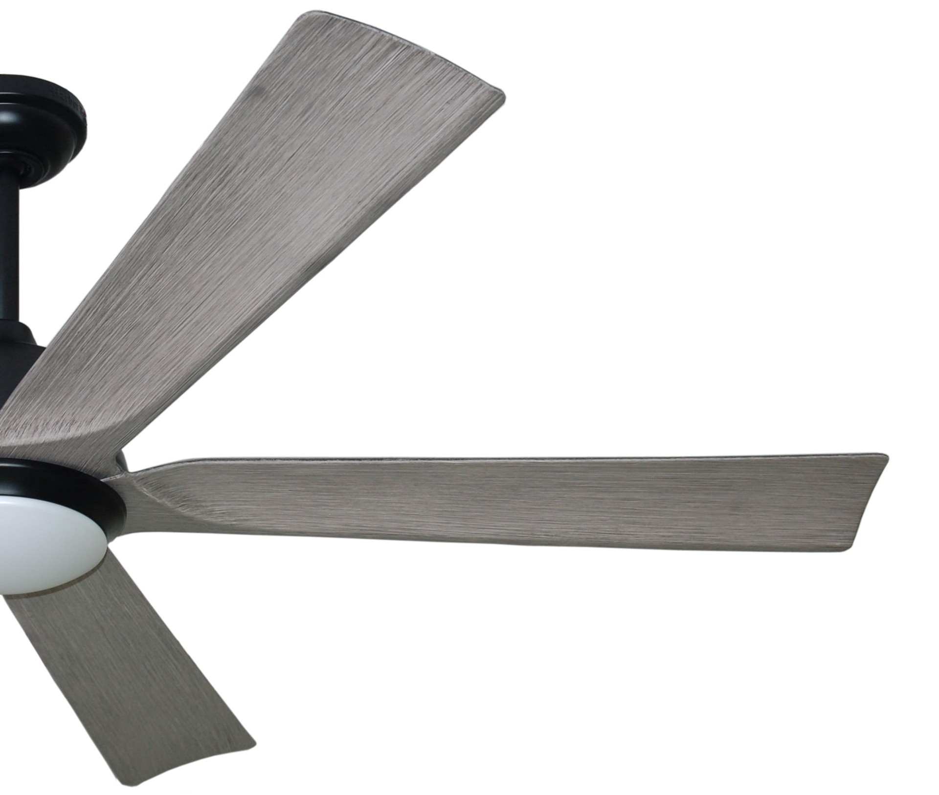 slide 5 of 6, Harbor Breeze Cartersville 60-in Black with Antique Gray Blades Integrated LED Covered Outdoor Ceiling Fan With Light 5 -Blade, 1 ct
