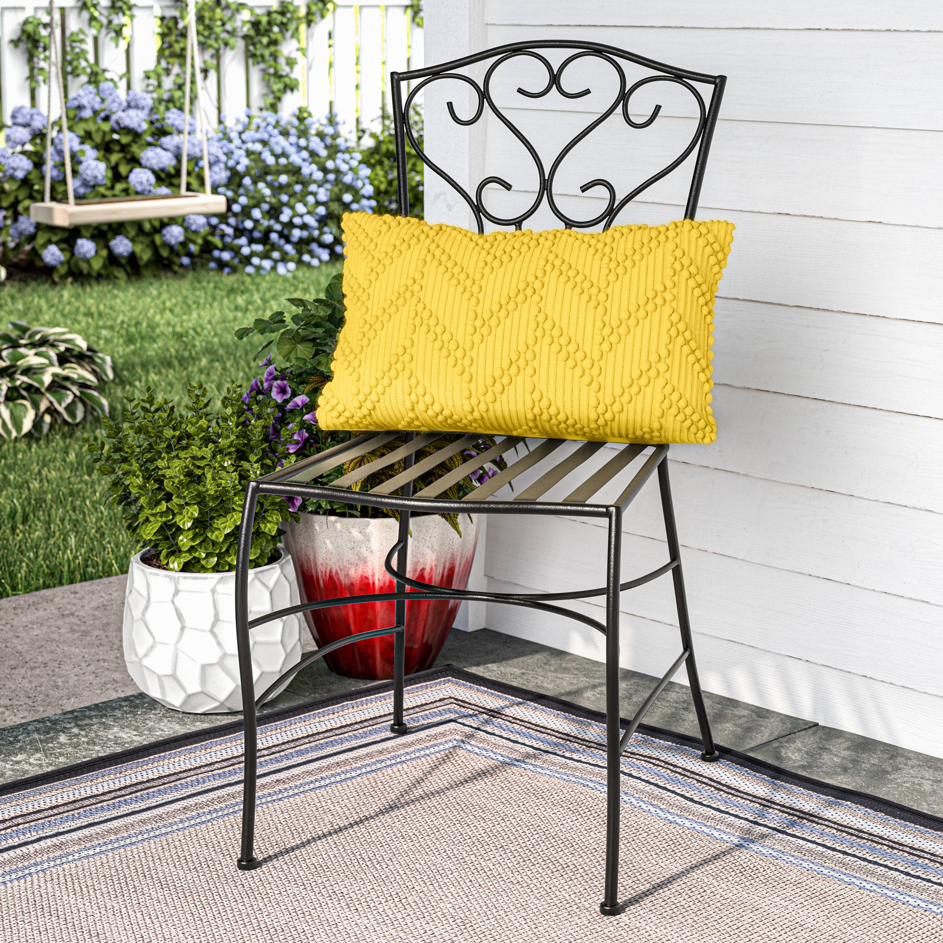 slide 2 of 6, allen + roth Round 7.01-in W x 6.99-in L White Ceramic Indoor Planter, 1 ct