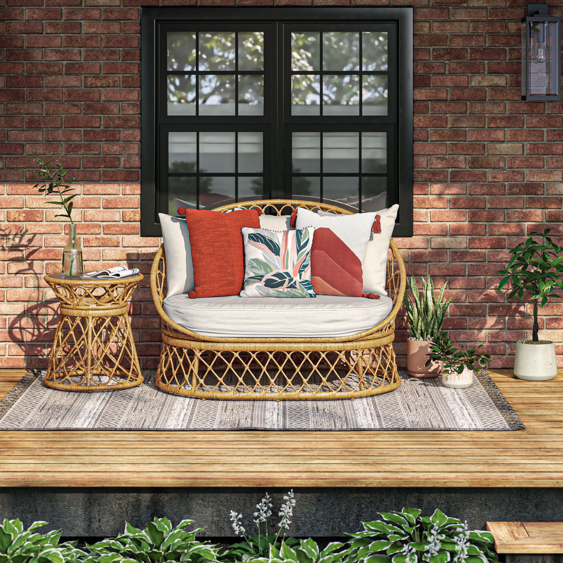 slide 2 of 6, Origin 21 Round 7.5-in W x 7.5-in L Pink Ceramic Indoor/Outdoor Planter, 1 ct