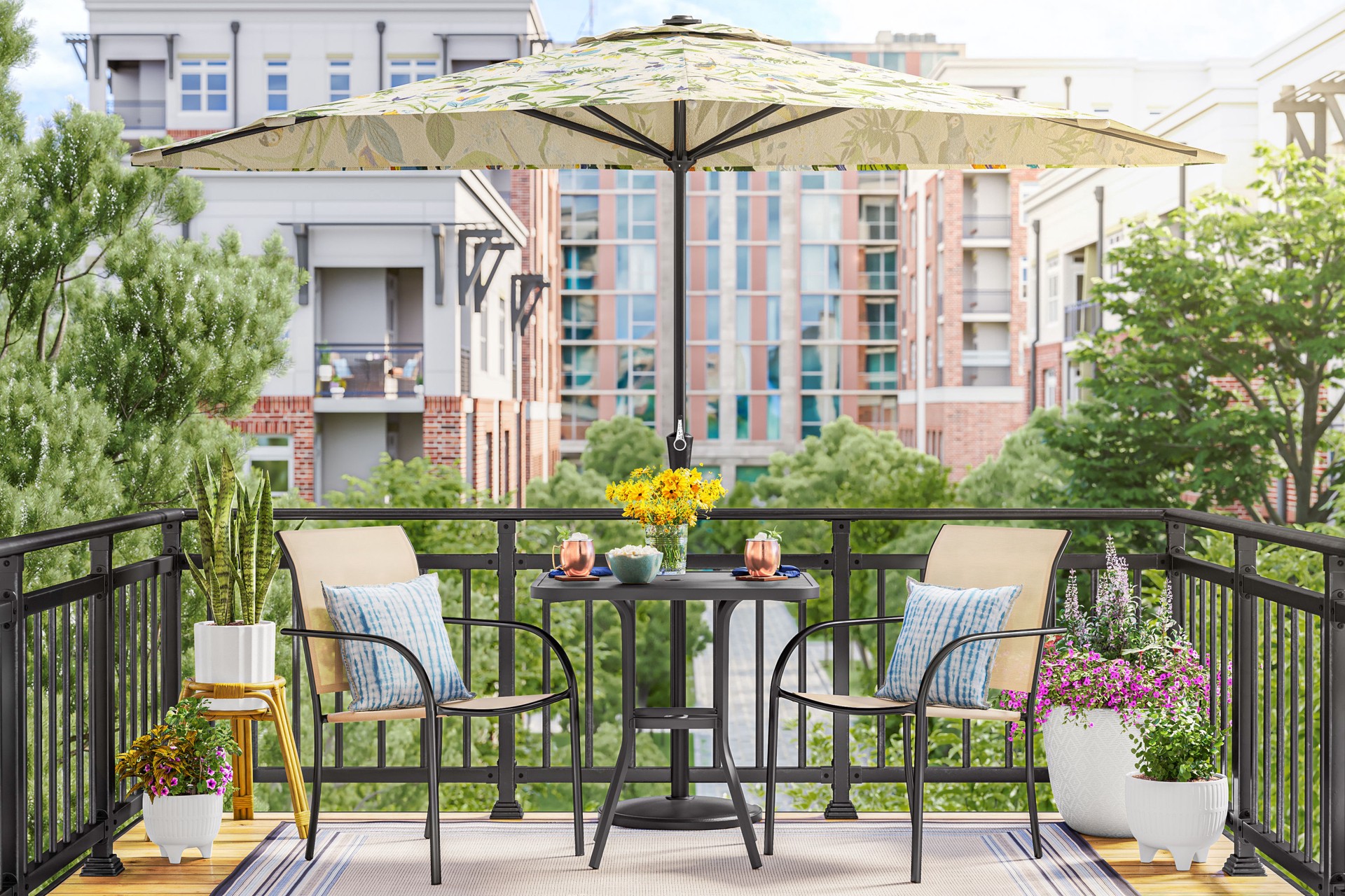 slide 2 of 6, Origin 21 Round 9.4-in W x 9.4-in L White Ceramic Indoor/Outdoor Planter, 1 ct