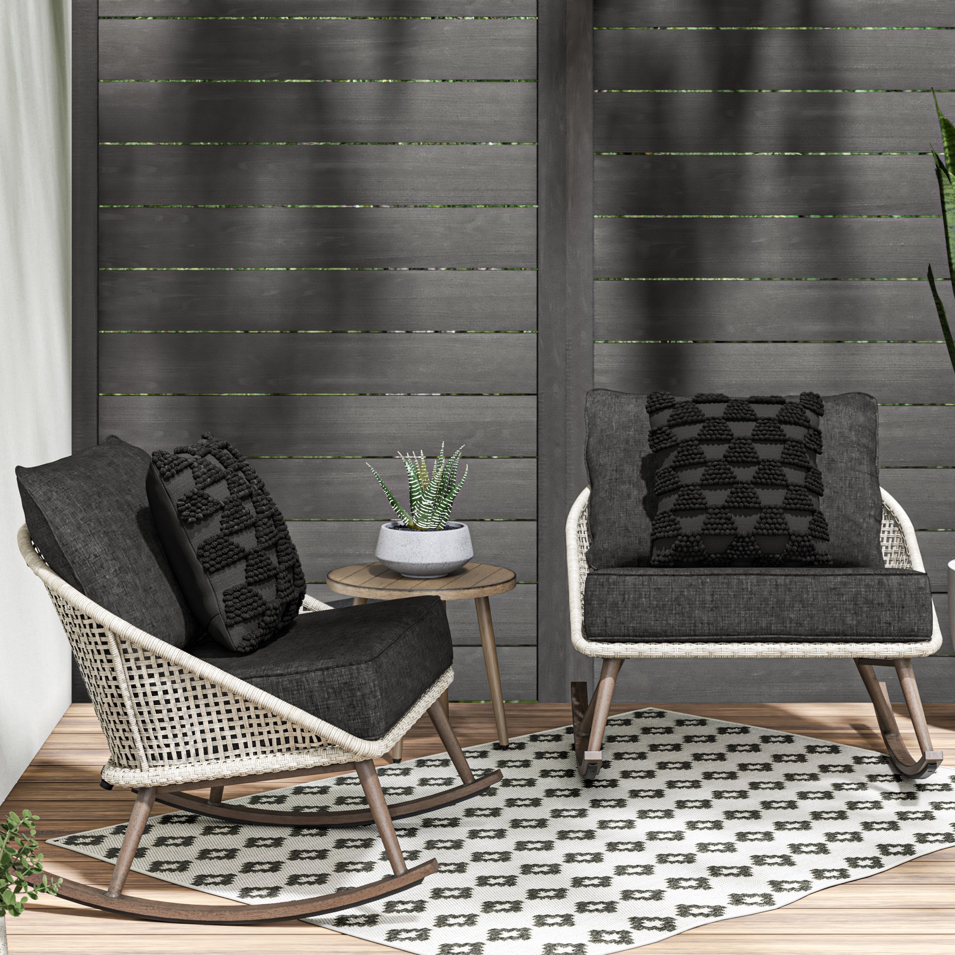 slide 3 of 6, Origin 21 Round 11.0-in W x 11.0-in L Gray Ceramic Indoor/Outdoor Low bowl planter, 1 ct